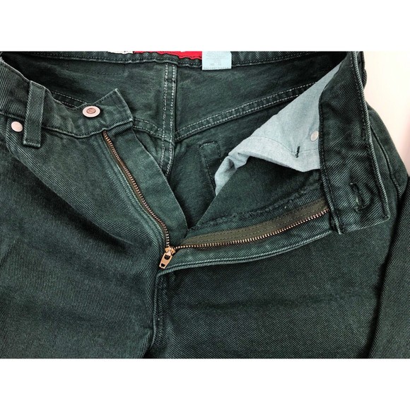 SilverTab Loose Fit Green Mom Jeans Juniors 9 100% Cotton USA Made (28x30) - Picture 5 of 10